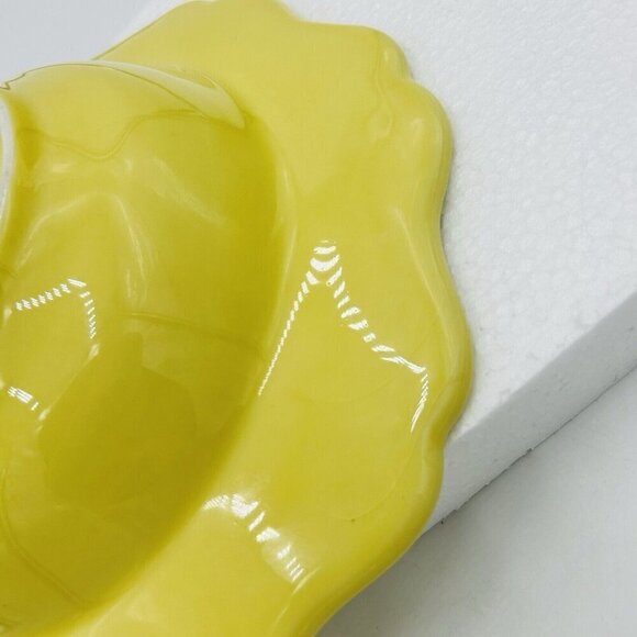 Vera Bradley J Willfred 10.5" Ceramic Serving Bowl Flowers Portugal Yellow - Picture 7 of 8